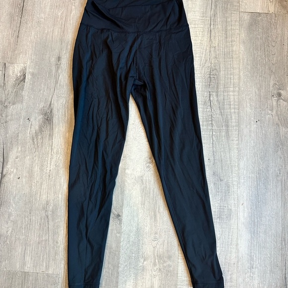 Adidas Black Compression Leggings-Size Large, fits approximately 10/12 - Picture 1 of 4